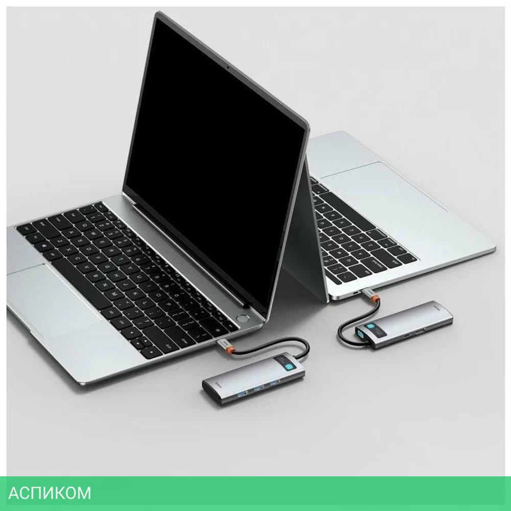 Док-станция Baseus Metal Gleam Gray (WKWG020113)