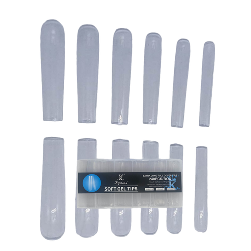 Типсы KYASSI гелевые, 240шт длинные