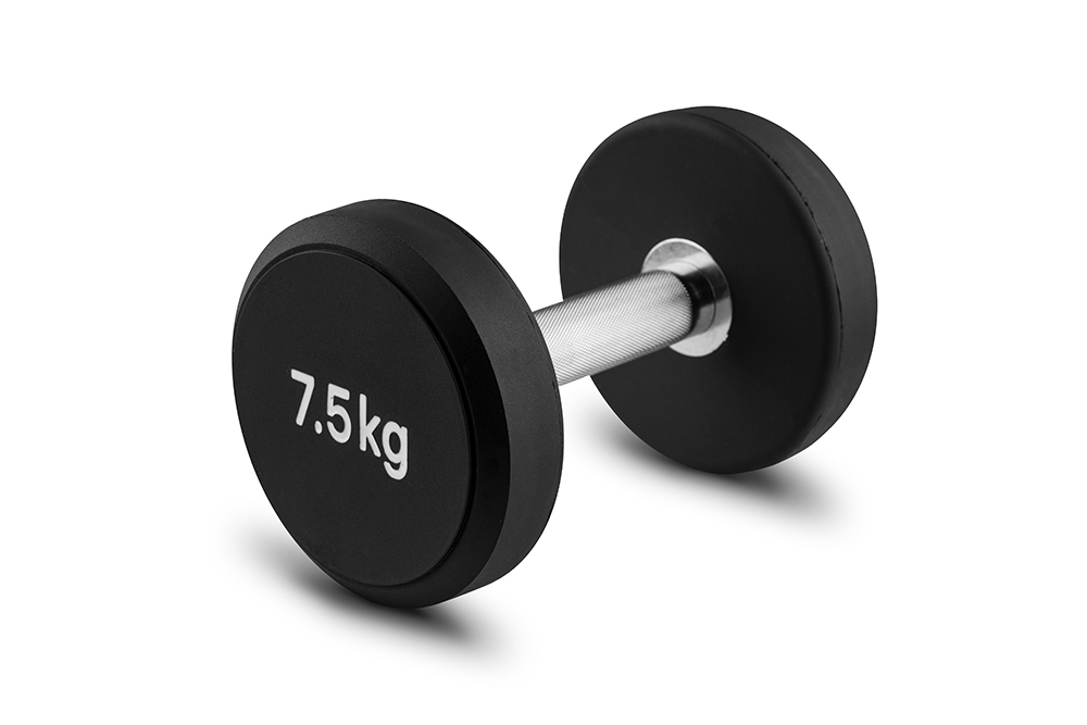 Гантельный ряд. Гантели круглые PU. 7,5-30 кг