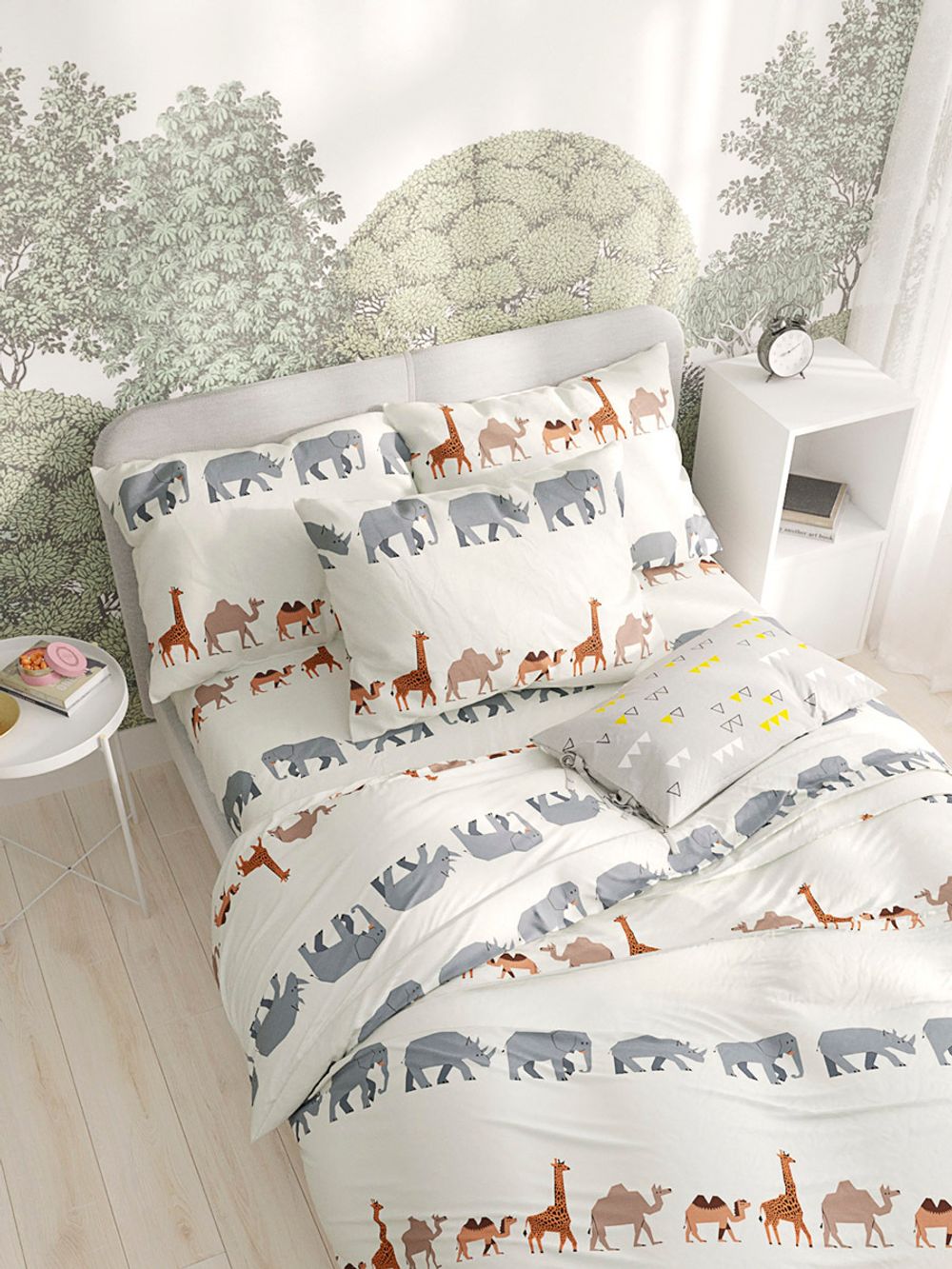 Наволочка комплект 2шт Сказка "Саванна" 70х70 см, перкаль