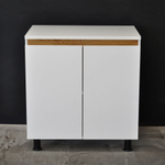 Кухонный модуль напольный 2 двери 80х60х85, белый/дуб