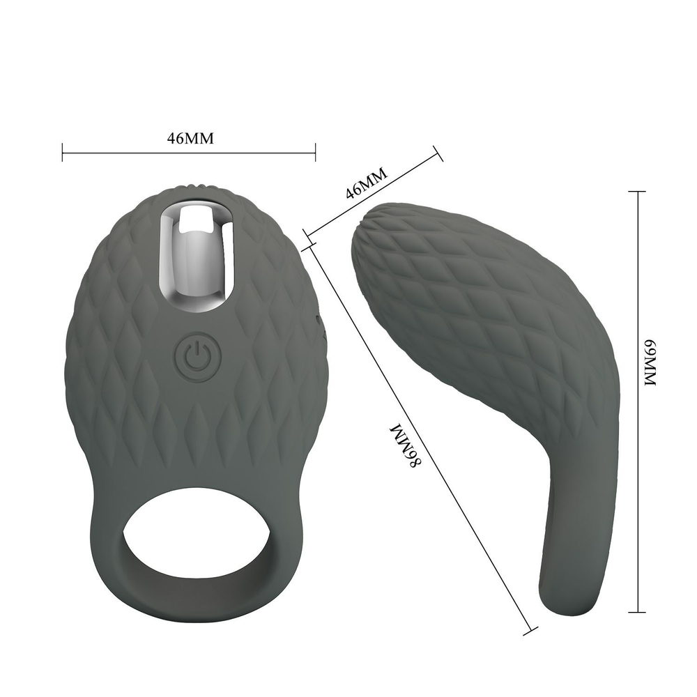 Эрекционное виброкольцо Baile Pretty Love – 7 режимов, водонепроницаемое