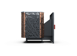 Банная печь Душа- 15 Сетка Леопард панорама 8мм