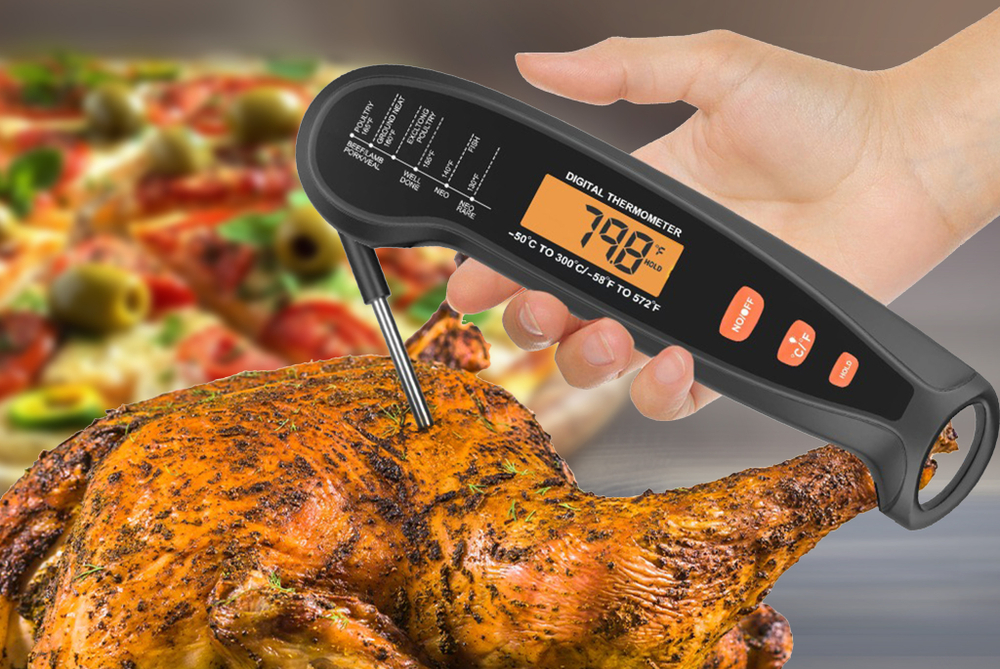 Цифровой термометр Model 1, складной, черный