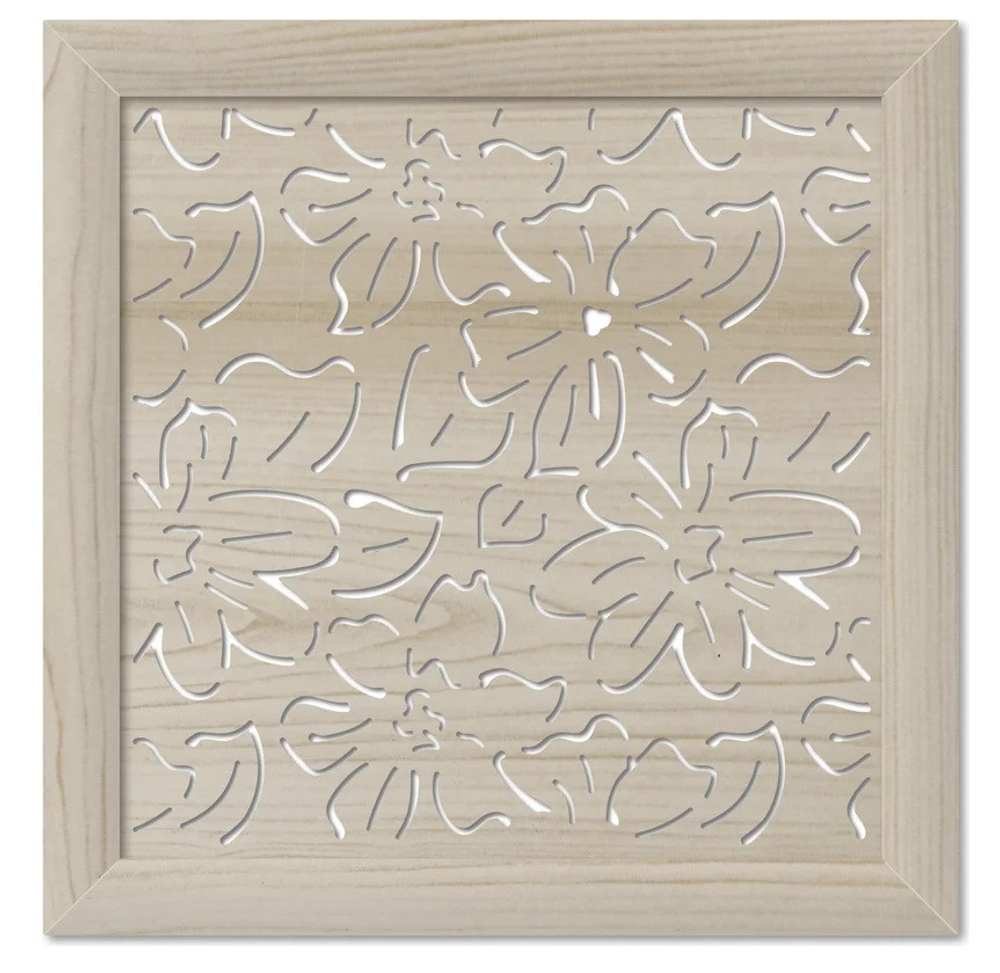 Экран для радиатора Стильный дом Цветы v547275 Дуб сонома 600х600 мм