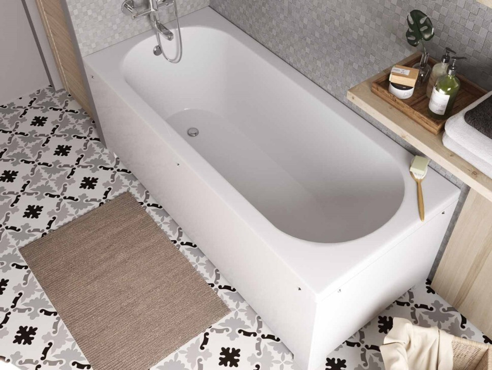 Ванна из литьевого мрамора Эстет Честер 170х75 белая, ФР-00000692