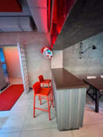 Стул пластиковый барный Nardi Faro, красный