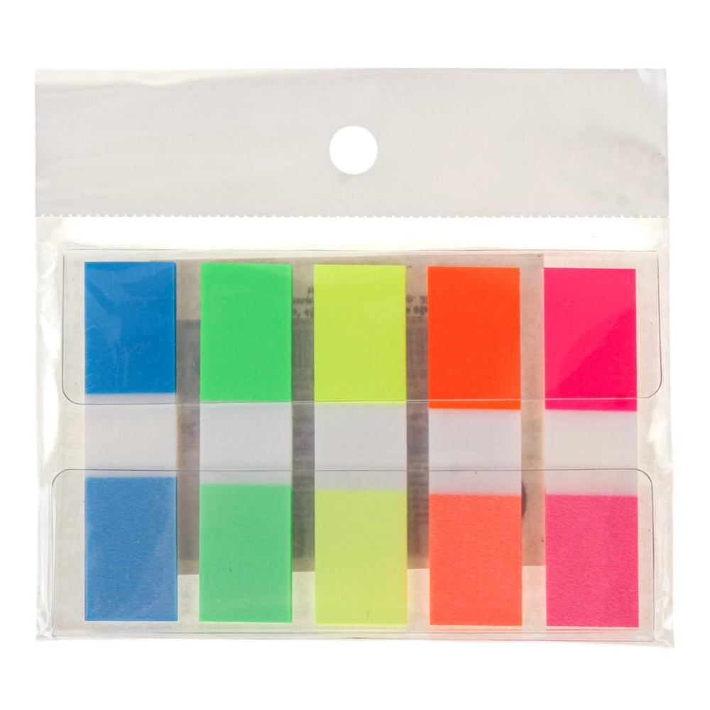 Стикеры пластиковые, 5шт, прямые, z-сложение, на пластиковой подложке