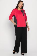 Блуза Федерика (малиново-черная) Б14990-18М LT Collection