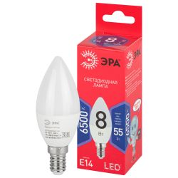 Лампа светодиодная ЭРА RED LINE LED B35-8W-865-E14 R Е14 / E14 8 Вт свеча холодный дневной свет | Лампы cветодиодные Свеча (B/C)