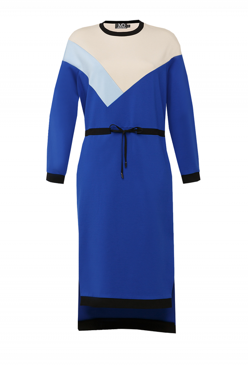 Платье-свитшот свободного кроя с карманами по бокам 24 -19FW