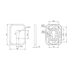 Накладка на цилиндр ESC.C.TRD/K.486 BL-24 черный (1 шт.)