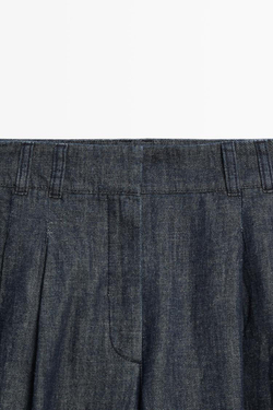 Massimo Dutti Джинсы-баллон, темно-синий