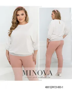 Блуза 23-003-1-Молочный Minova