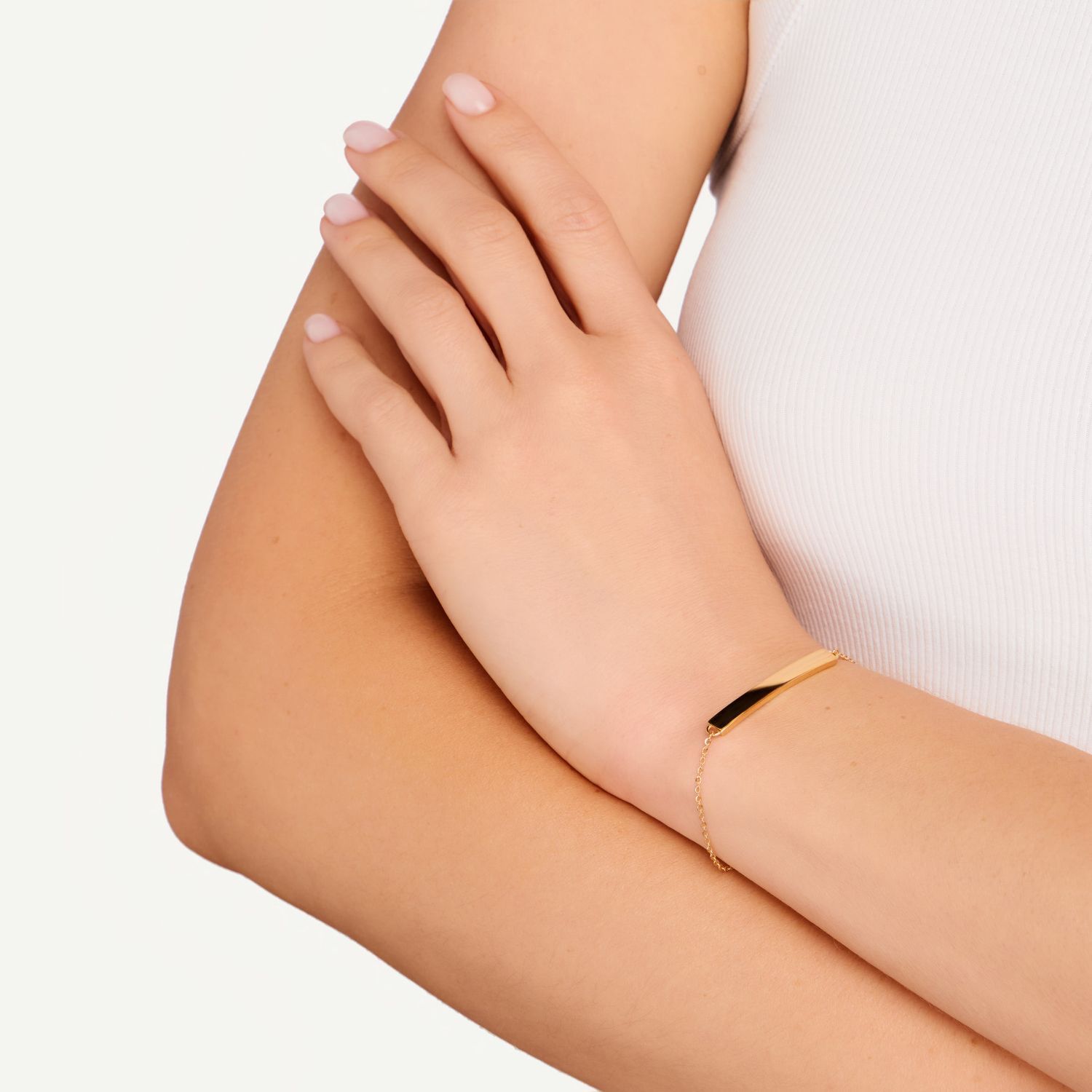 Браслет Plate Bracelet For Your Engraving Gold