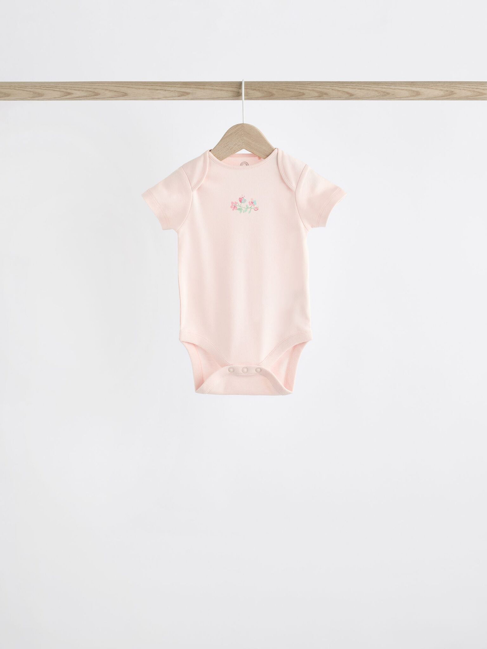 Боди с коротким рукавом для малышей Next K79-568, 7 шт., Белый, Розовый