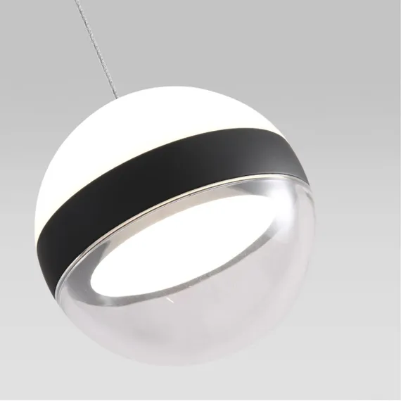 5075/9L L-VISION ODL24 355 черный/прозрачн./молочный/металл/акрил Подвес LED 9W 4000K 480лм RONI