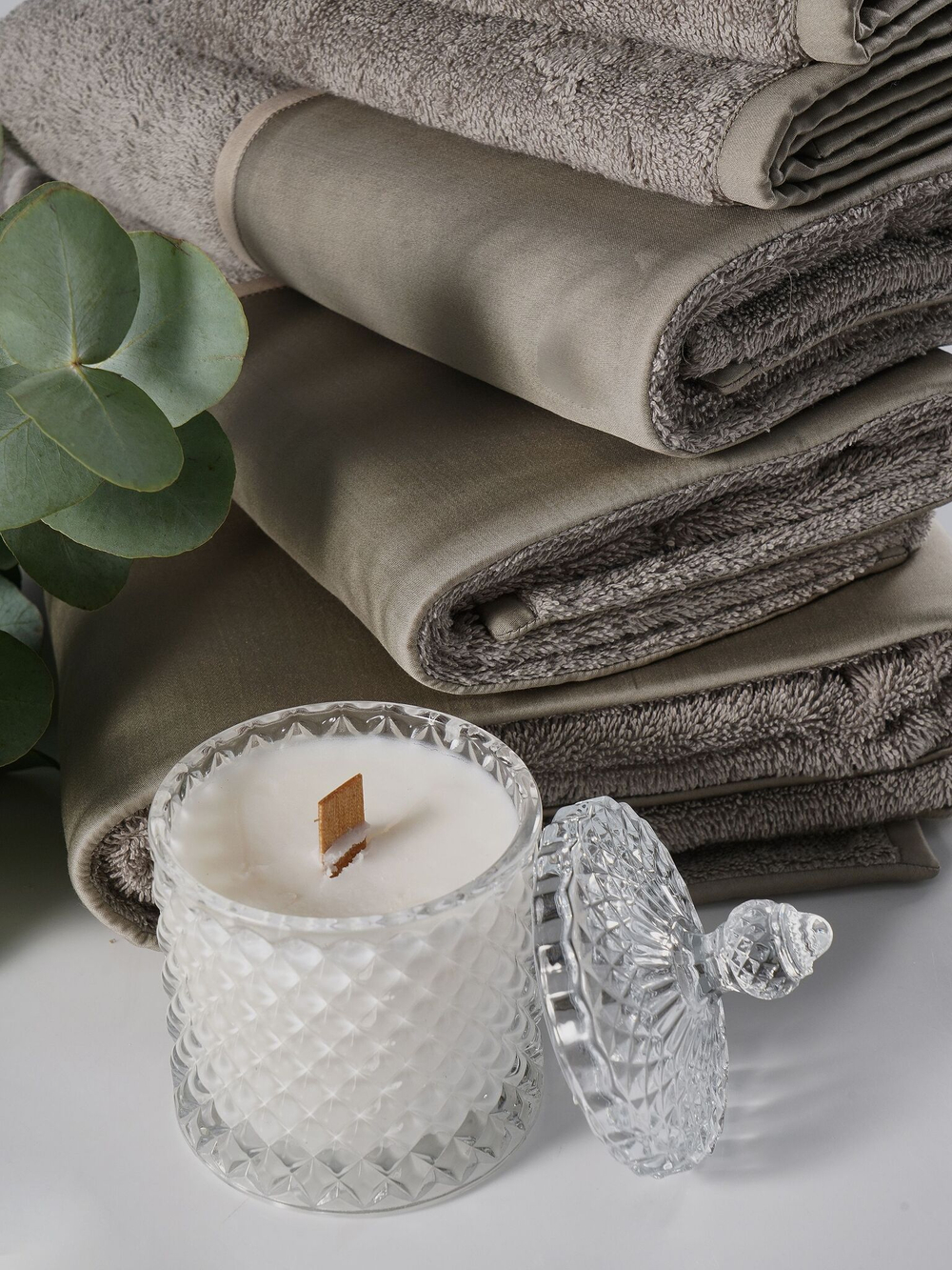 Набор полотенец 5шт Claire Batiste Atelier Brise теплый серый