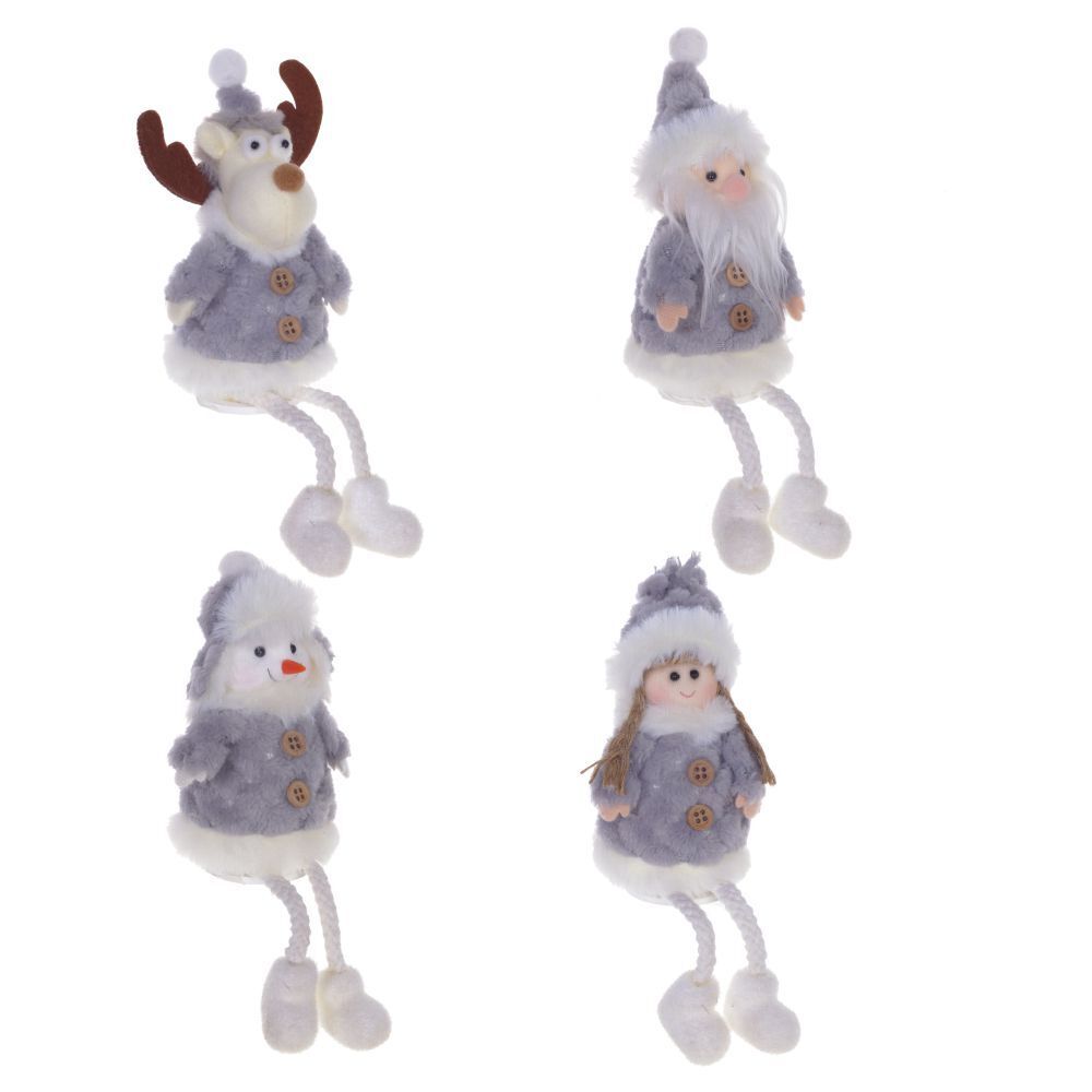 GAEM Изделие декоративное "Снеговик/Снегурочка/Дед Мороз/Олень", L8 W6 H19 см, 4в.