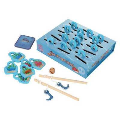 Развивающая игрушка деревянная Сортер рыбки, коробка C-41673