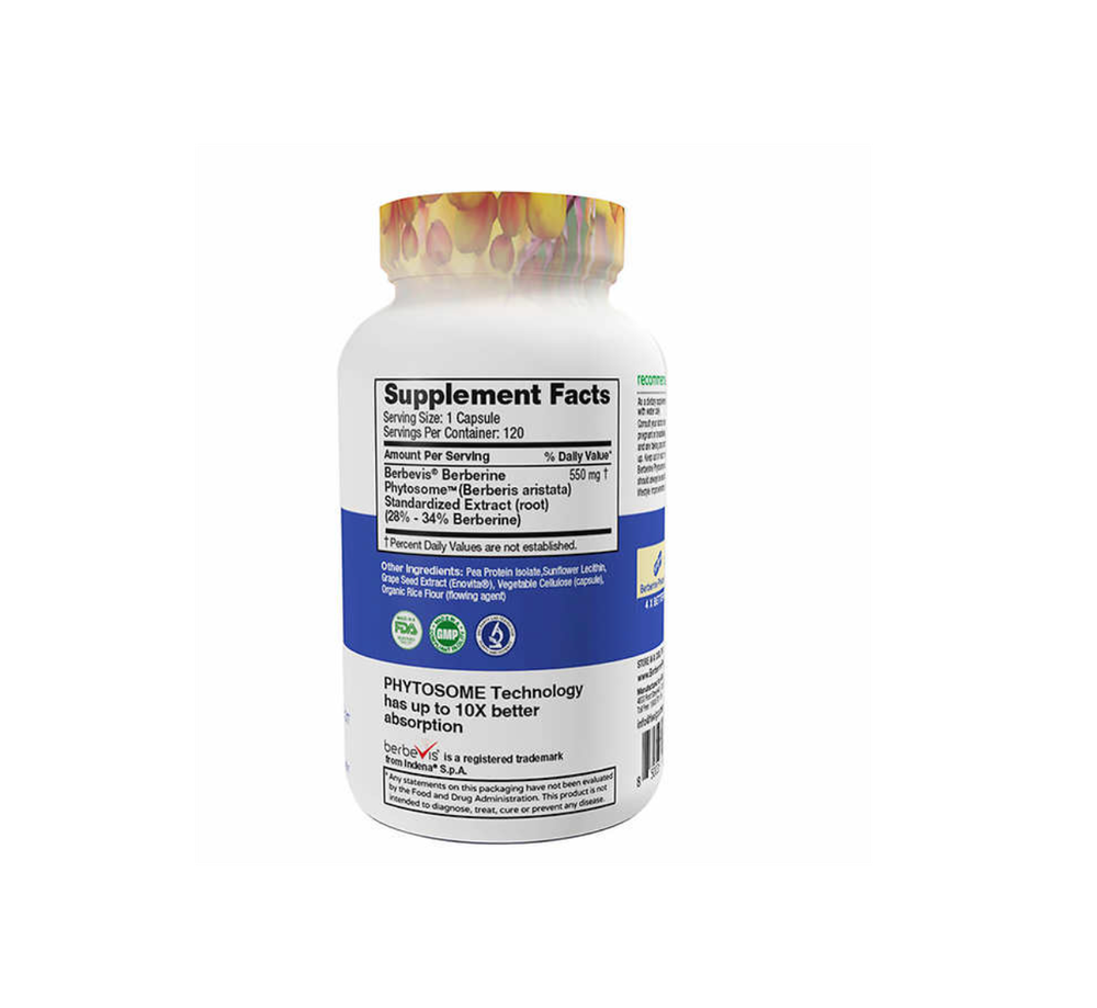 Feel Good Superfoods Фитосомы берберина с высокой усваиваемостью, 120 веганских капсул