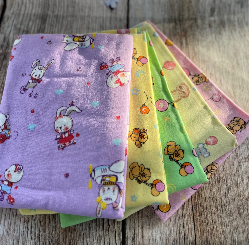 Набор фланелевых пеленок (5 штук) 90*120 см (ИП Людин А.В.)