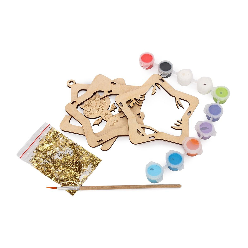 3D Подвеска из дерева Монстр в лесу (Развивашки)