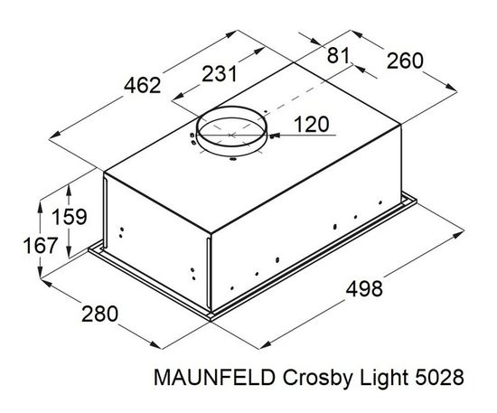 Вытяжка MAUNFELD Crosby Light 5028 нержавеющая сталь