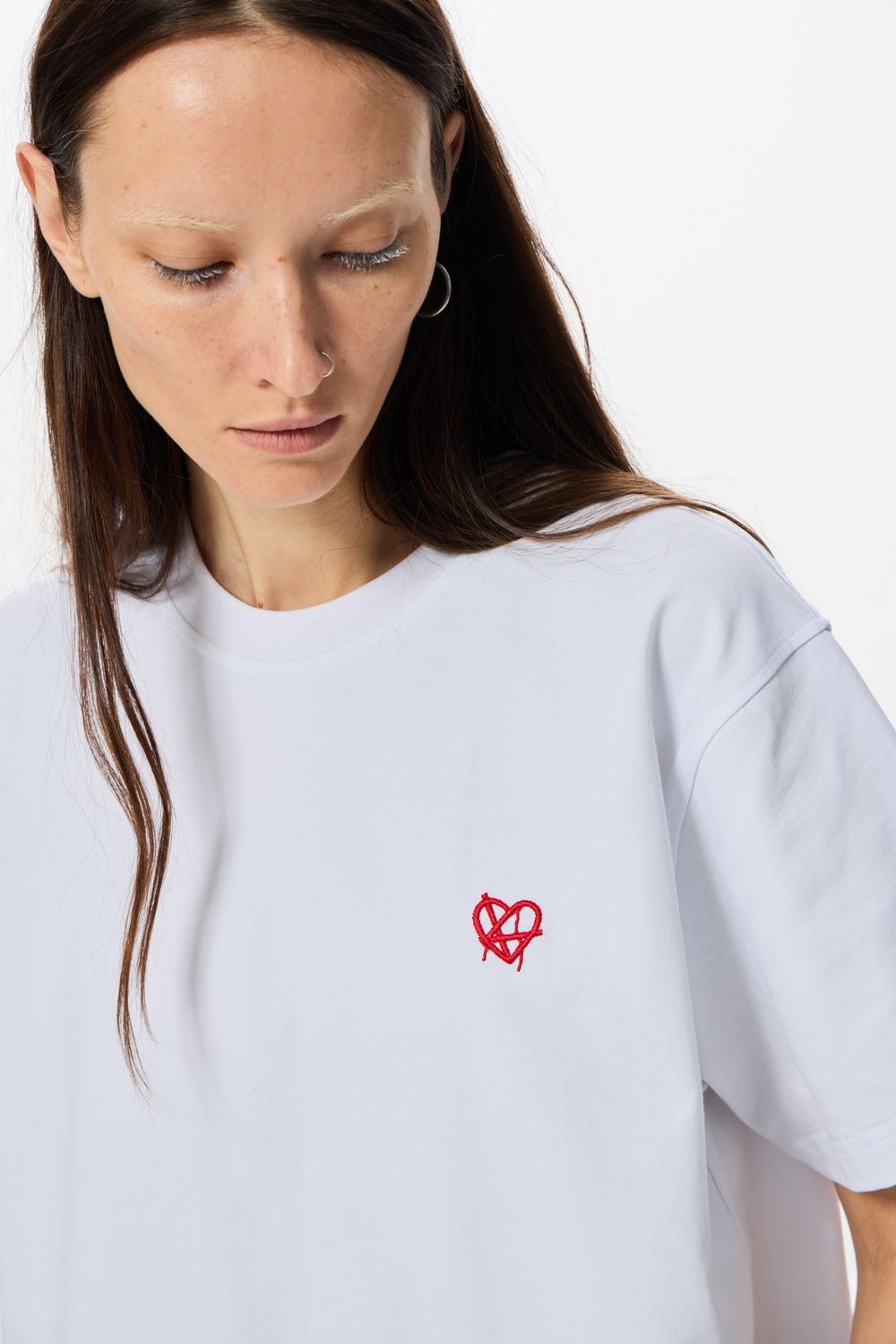 Футболка Kraizy stripes Box Logo белая