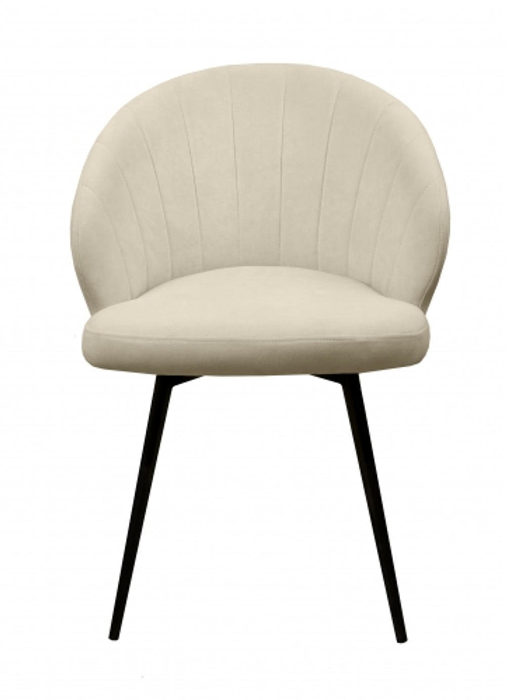 Стул "Камин" поворотный ЭМАЛЬ ТИТАН МУАР ткань велюр кремовый