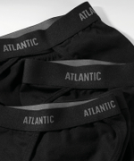 Мужские трусы слипы танга Atlantic, набор 3 шт., хлопок, черные, 3BMP-1582