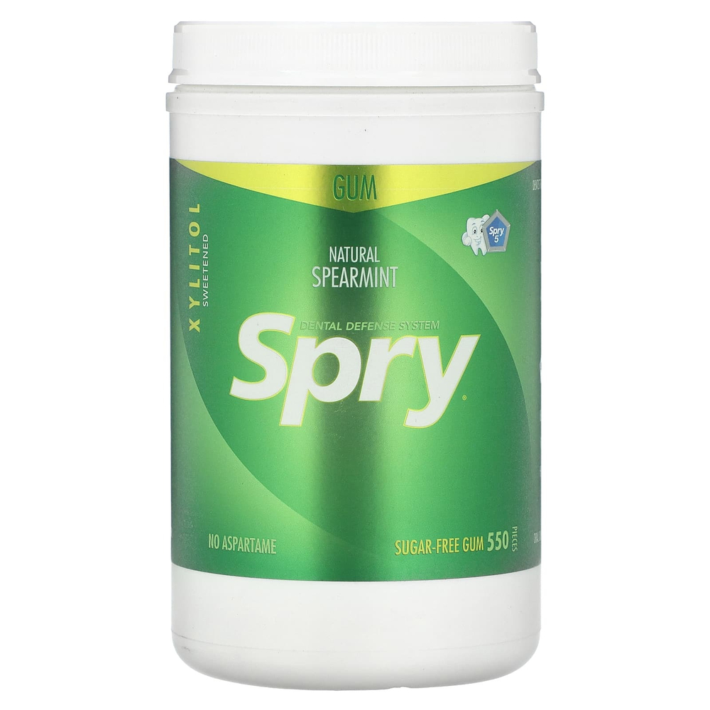 Xlear, Spry, жевательная резинка, натуральная мята, без сахара, 550 шт.