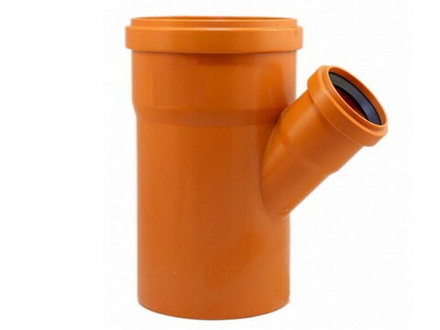 Тройник канализационный наружный d110*50мм 45°