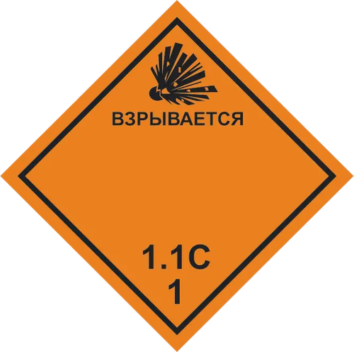 Класс 1. Подклассы 1.1-1.3 "Взрывчатые материалы"