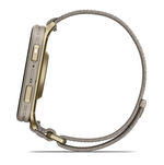 Garmin Venu X1 мягкий золотой с титановой задней крышкой и нейлоновым ремешком цвета французский серый