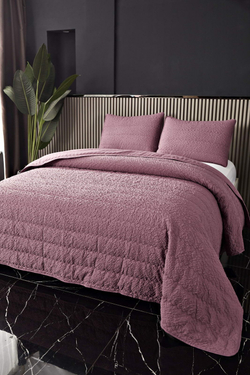 Покрывало 230х250 и 2 наволочки 50х70 Sofi De MarkO Надин пепельная роза