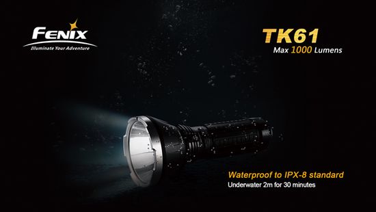 Дальнобойный мощный фонарь Fenix TK61, 1000 люмен