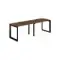 PR.222.DM.O59.BL / Рабочая станция s-b-s 2400х700х750 / профиль: 59х59 черный; столешница: дуб модена