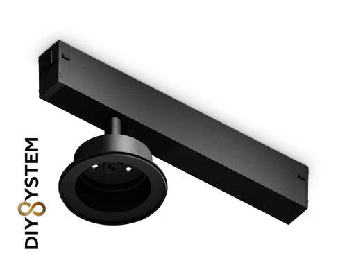 Крепеж трековый для корпуса DIY D85mm Magnetic 220V A2551 BK черный 232*83*105