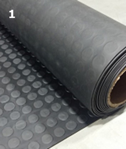Резиновое покрытие ТЭП "МОНЕТКА" ширина 1 м, чёрный, рулон 10м