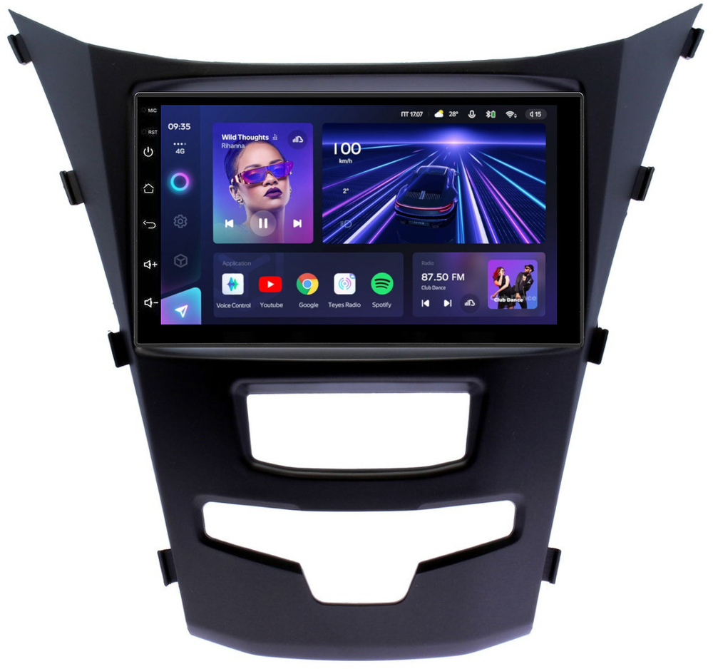Магнитола для SsangYong Actyon II 2013-2021 - Teyes CC3 дисплей 7" QLED на Android 10, ТОП процессор, CarPlay, 4G SIM-слот