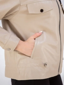 Куртка женская из натуральной кожи с капюшоном Турция