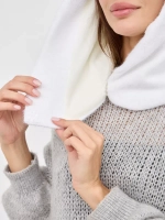 Капор зимний вязаный капюшон на флисе