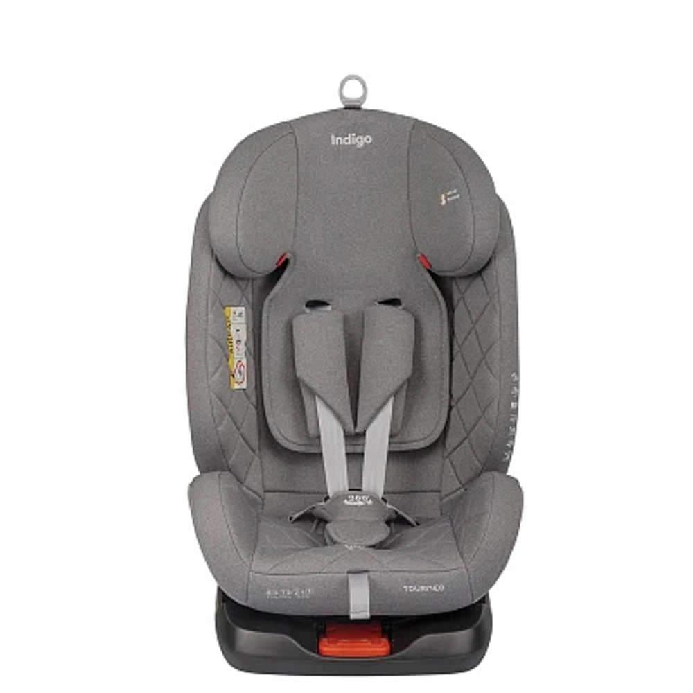 Автокресло детское Indigo Tourneo S ISOFIX группа 0/1/2/3 (0-36) серый