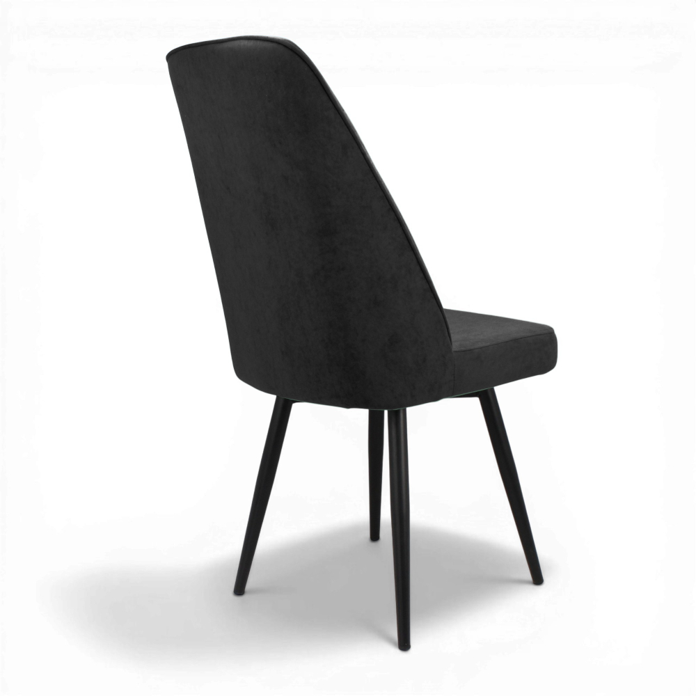 Стул поворотный "Лотос" (арт. 327), велюр Бренди B50 черный, ножки черные