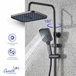 Душевая стойка Ceruttispa НИВЕС (NIVES) цвет графит, с LED подсветкой