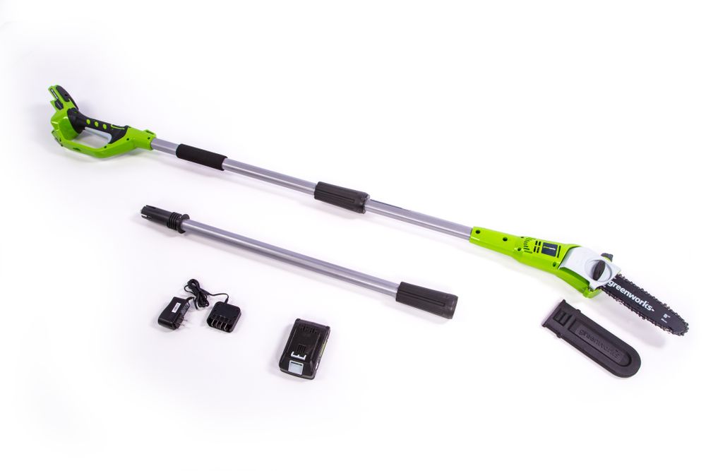 Аккумуляторный сучкорез (высоторез) Greenworks G24PS20K2,2000107UA, 24v, 20 см, АКБ 2 А·ч и ЗУ