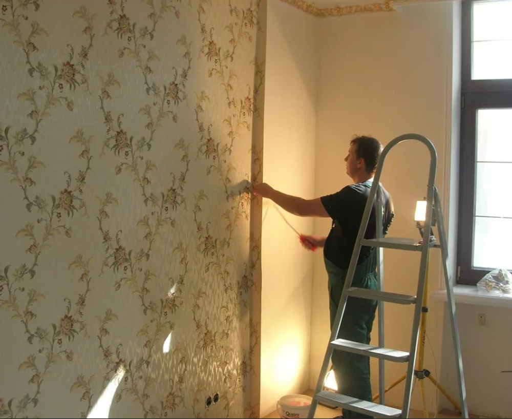 Поклейка обоев /м2