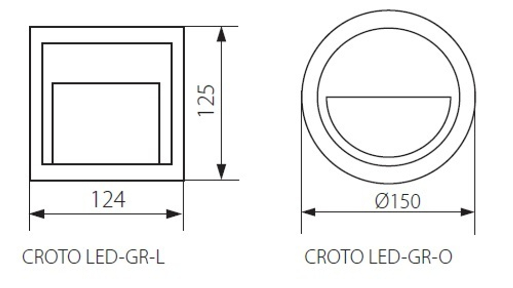 Подсветка ступеней лестницы на улице KANLUX CROTO LED-GR-L 1,1W 6500K