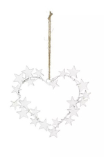 Декор подвесной "Сердце из звезд" 28х25,5см